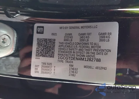 2021 Chevrolet Colorado 4Wd Short Box Z71 from USA, damaged, VIN 1GCGTDEN4M1282788